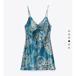 Zara Satin Effect Print Dress (brand new)